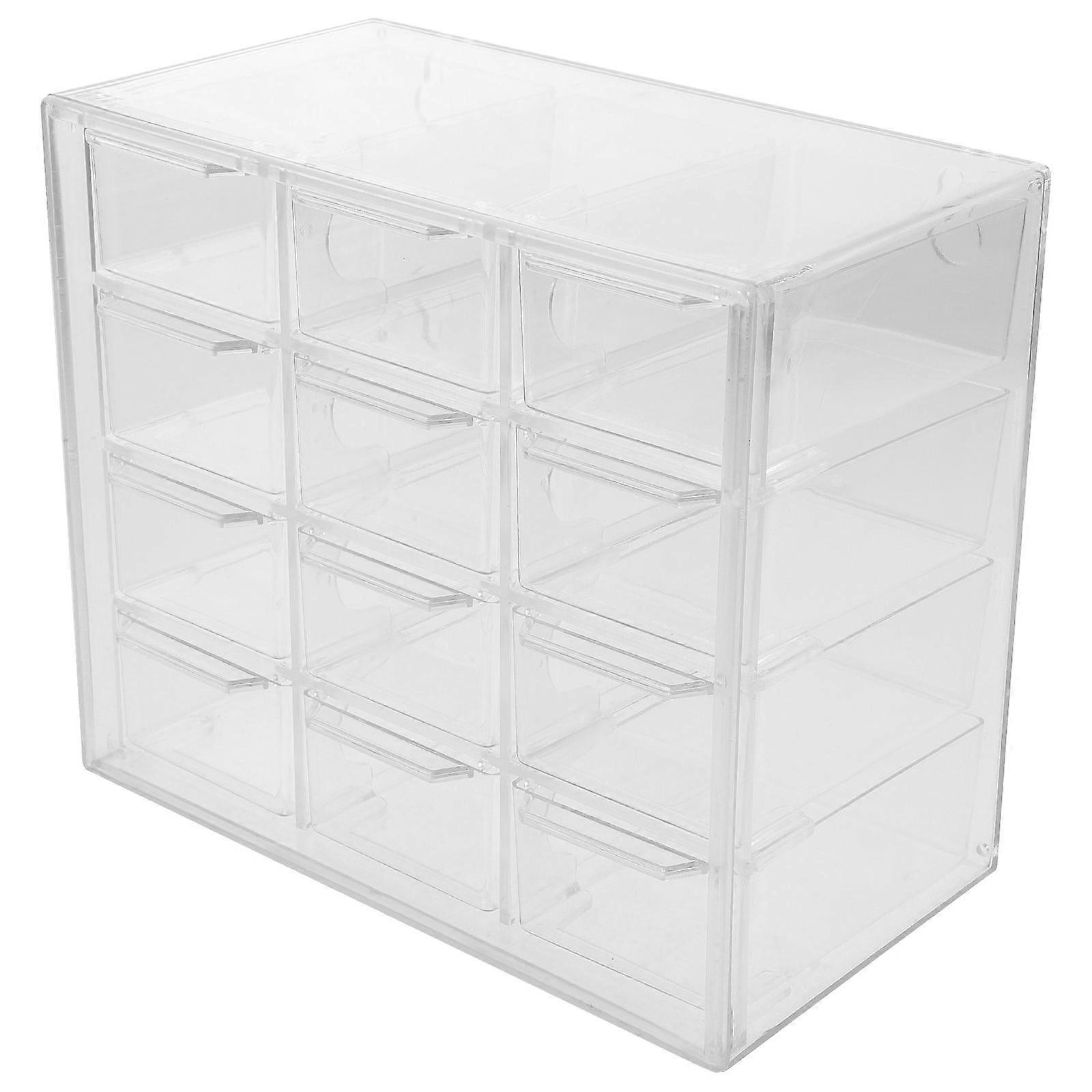 Transparent Dustproof Storage Box with Multi Compartment Organizer for Desk, Cosmetics, Jewelry, and Crafts – Desktop Storage Case for Home and