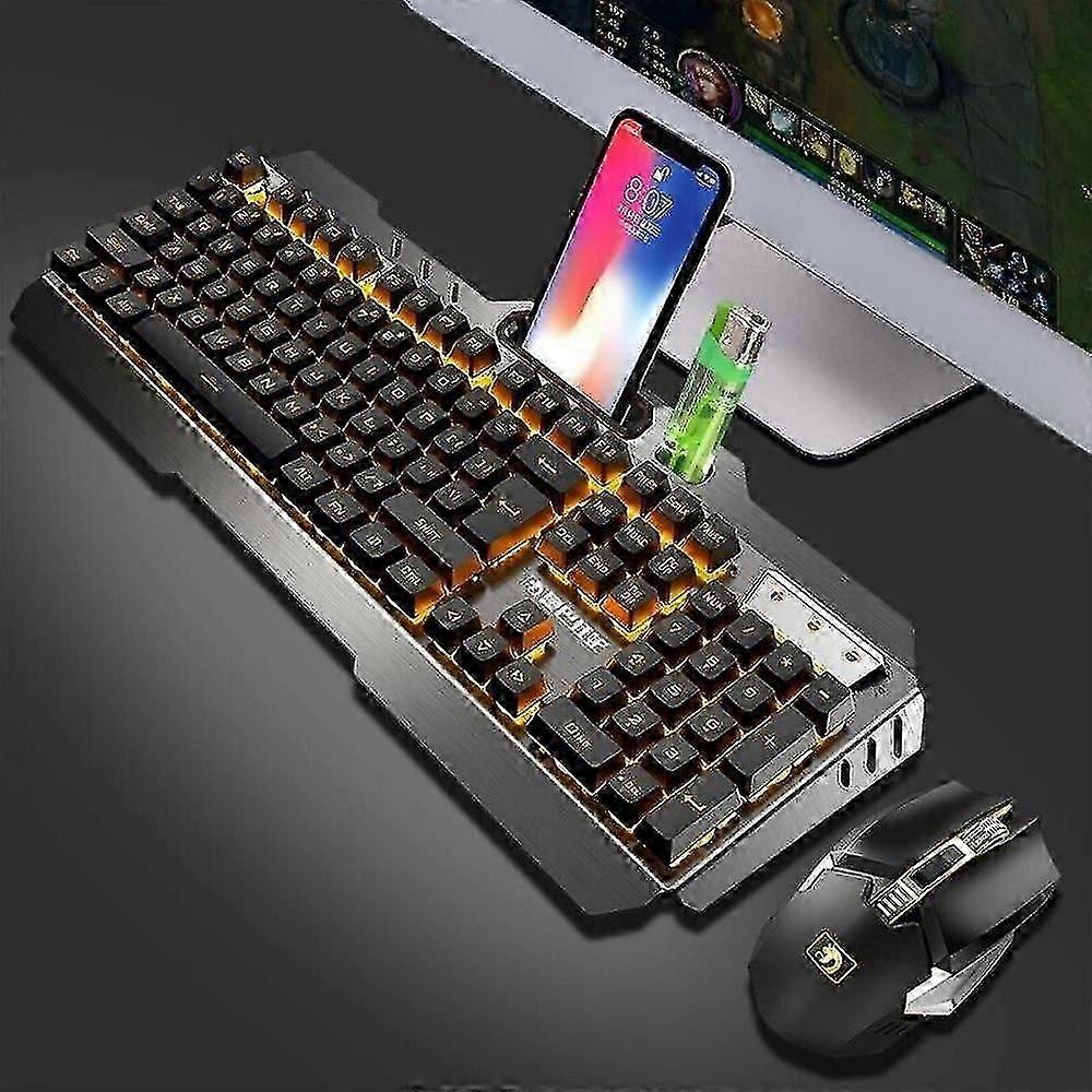 Gaming Keyboard And Mouse Wireless Led Backlit For Laptops Pc