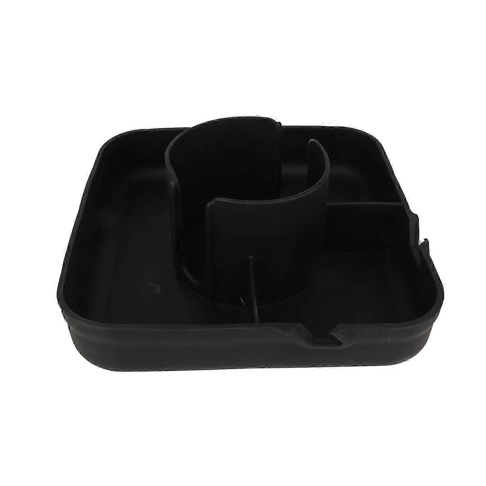 Silicone Drink and Snack Tray with Non-Slip Design, Spill-Proof Sofa Cup Holder, Multi-Compartment for Beverages and Snacks