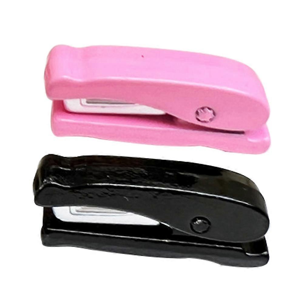 Raindrops 2pcs Miniature Decorative Tiny Stapler for Dolls Stationery Supplies
