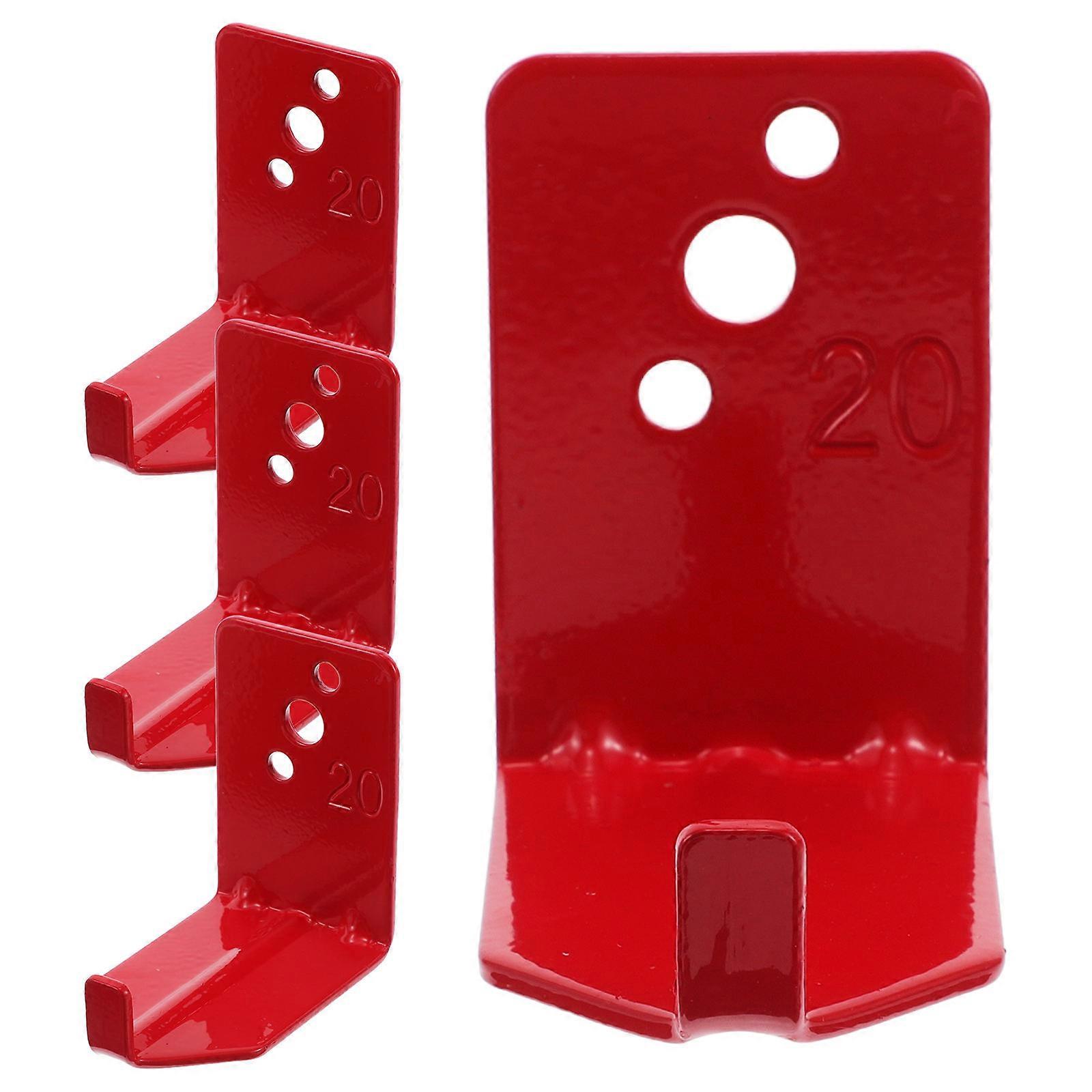 Heavy Duty Red Fire Extinguisher Bracket with Single Hook Wall Mount for Home, Office, and Vehicle – Easy Installation and Secure Design