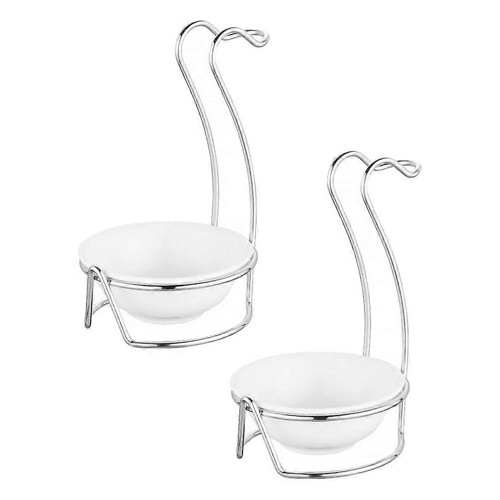 Soup Spoon Holder Made Of For Kitchen Utensils Restaurant Use 6.68X4.91X4.91in Storage 2 Sets