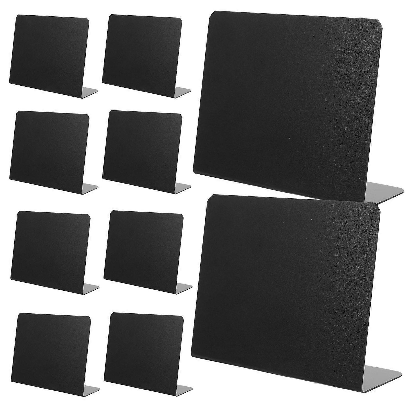 10pcs Reusable Erasable Memo Boards for Food Labels, Party Buffets, Weddings – Easy Clean, Standing Design, Blackboard Style