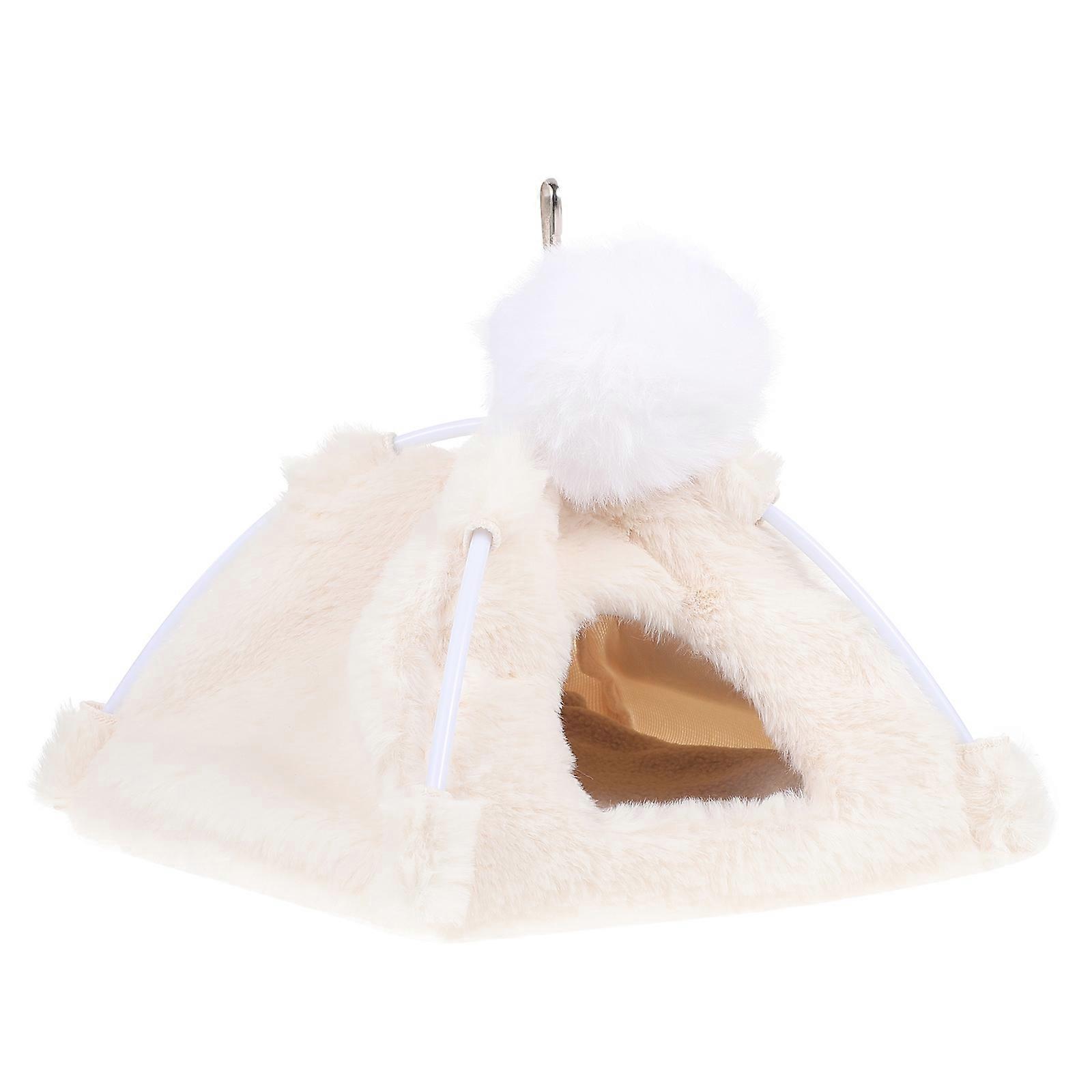 Resting Place Tent House For Small Pets Ideal For Cold Days Soft Plush Material With Size Of 16X16X16cm 1Set