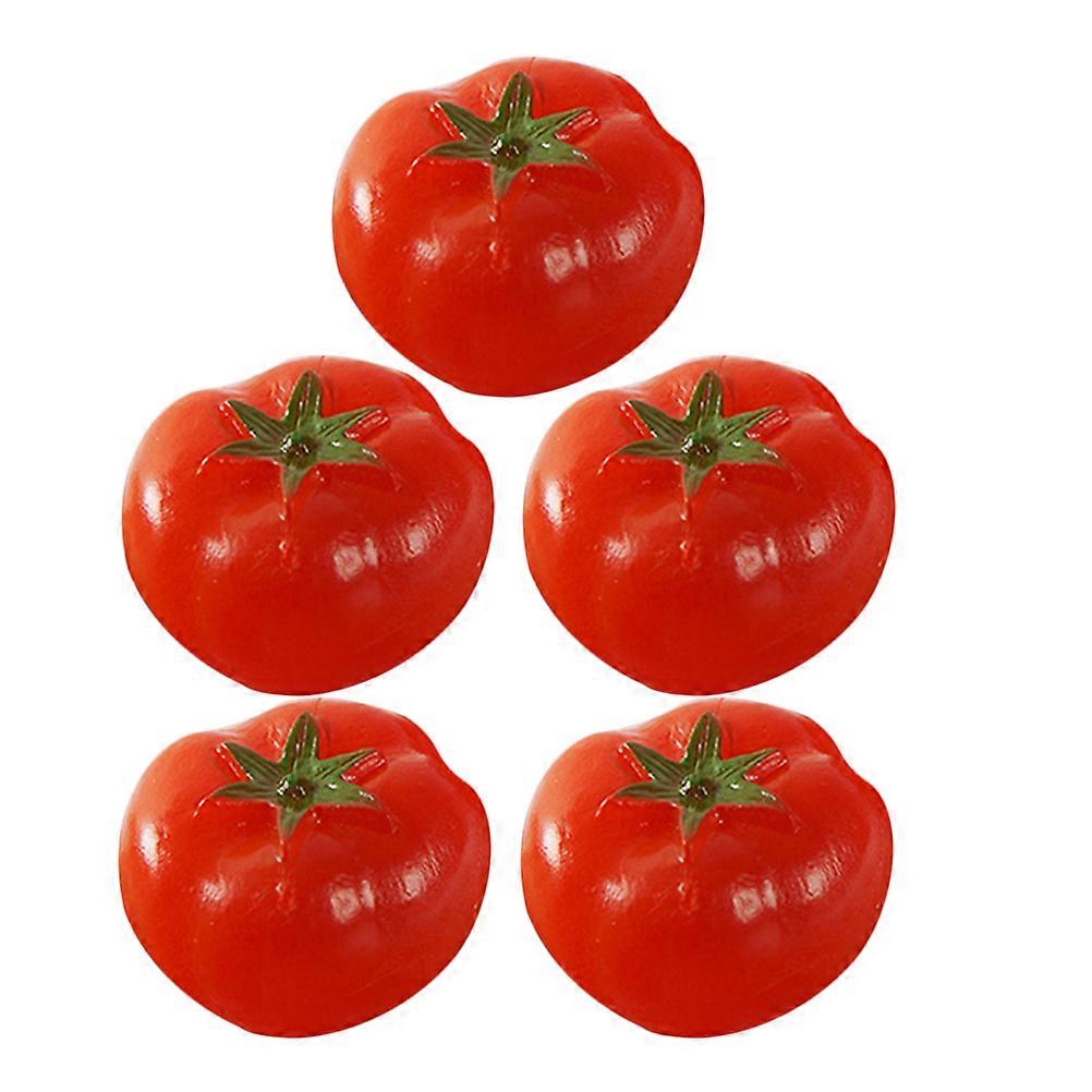 Mini Artificial Tomato Decor for Home Made of PVC Red Color Adds Warmth to Your Space 5 Pieces