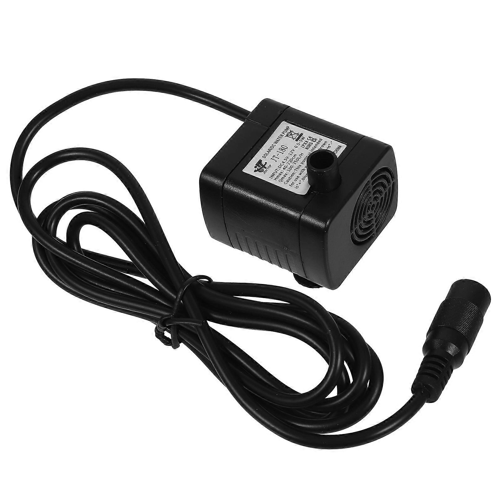 Quiet DC Water Pump for Pet Fountains Efficient and Easy to Install Black Plastic Mini