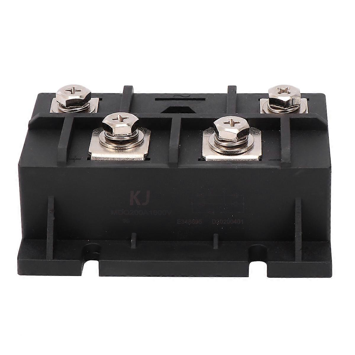 Full Wave Bridge Rectifier Single Phase Diode Module For Electromagnetic Heating 3.7X3.1X1.4 Inch Black With Low Voltage Drop 1Pcs