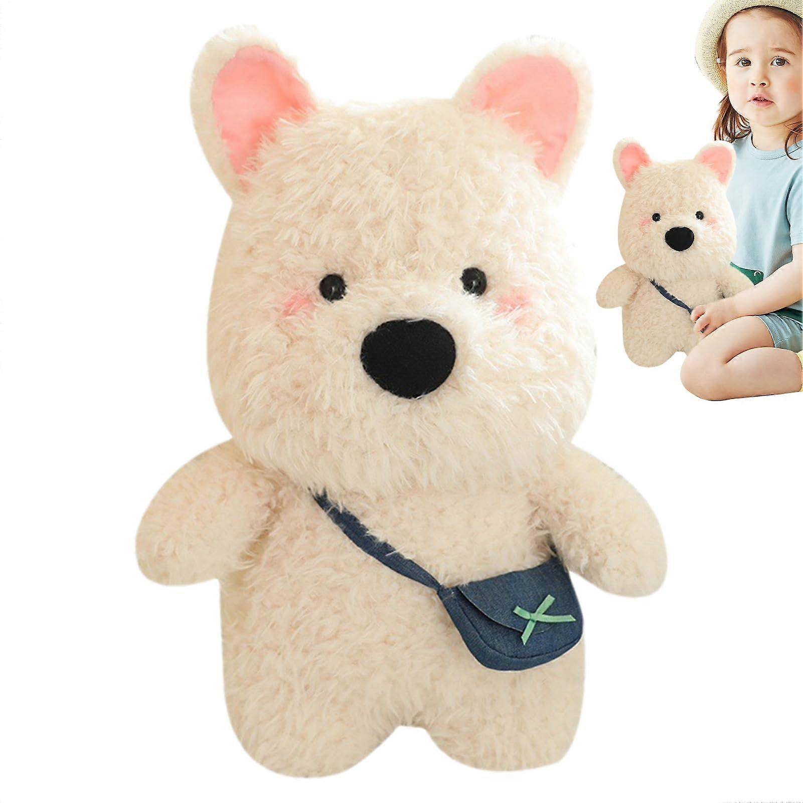 Stuffed Dog Plush Toy, 13.7-Inch Highland Figures With Soft Filling, Cuddly Hugging Plush Dolls For Home Decor