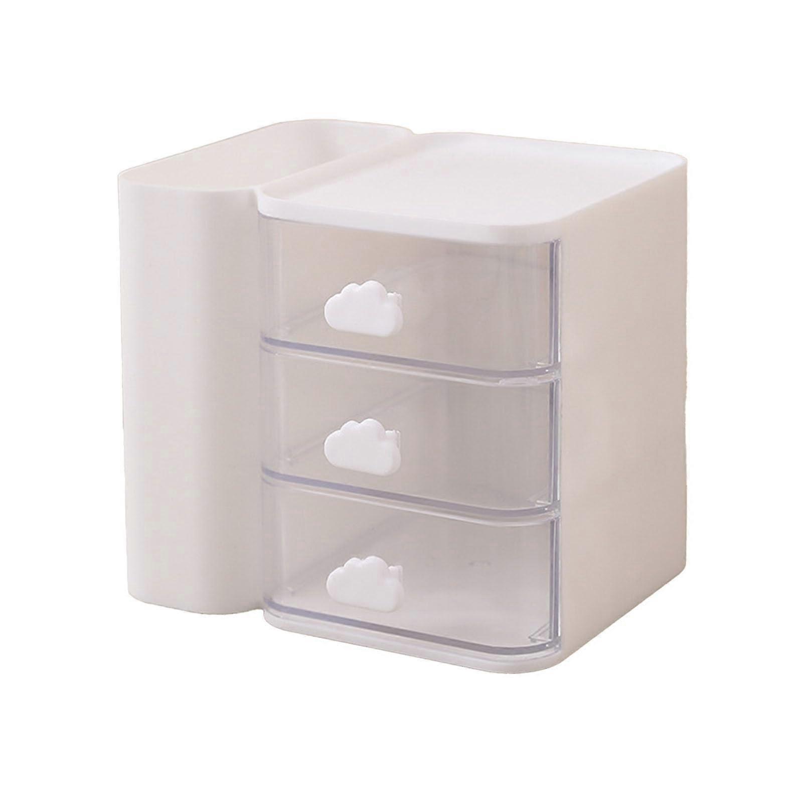 Desktop Plastic Storage Box - Multifunctional Pen Holder for Desk, Space Saving Design, Durable Material, Office Organizer