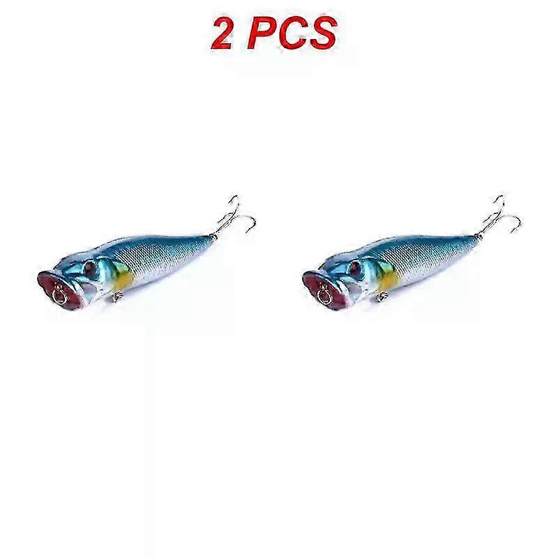 2025 1 ~ 5 stk popper fiske lokker 12,5 g 9 cm overvann luya hard fiskekrok sjø falske simulering agn 3d fisker kunstig spinning tackle