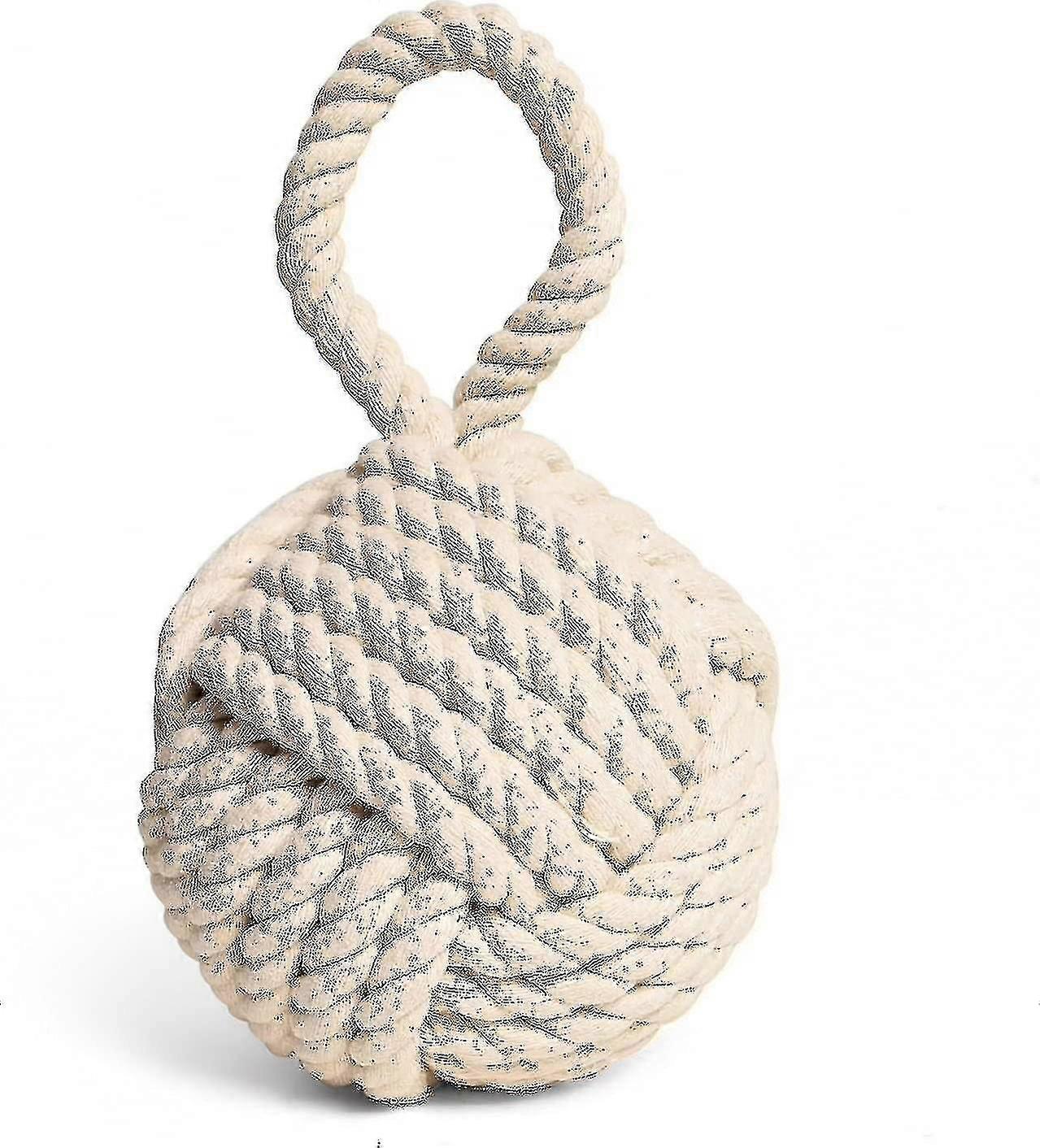 Weighted Rope Door Stop, Nautical Knotted Design