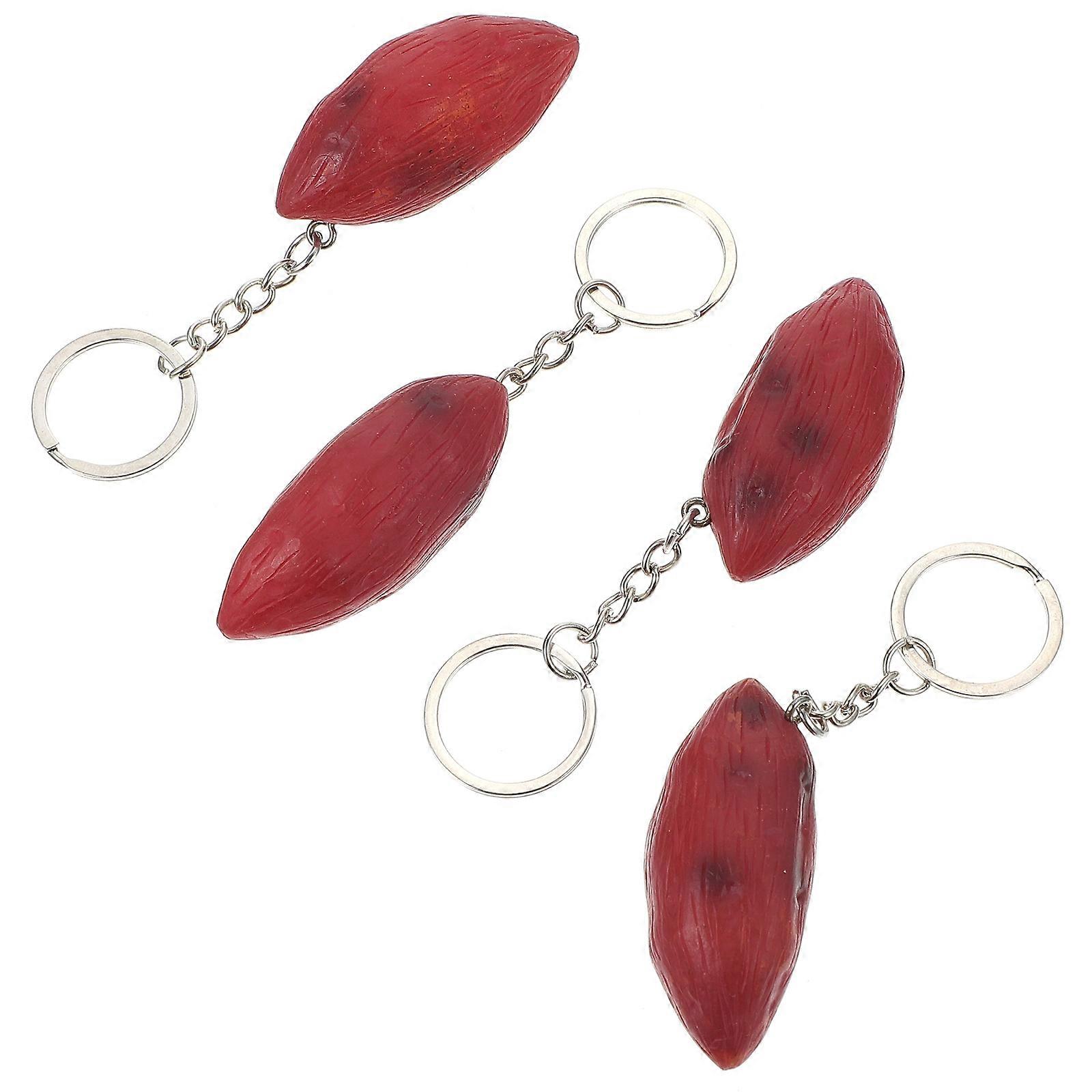10Pcs Sweet Potato Key Ring Car Pendants Bag Accessories Hanging Ring Decorations