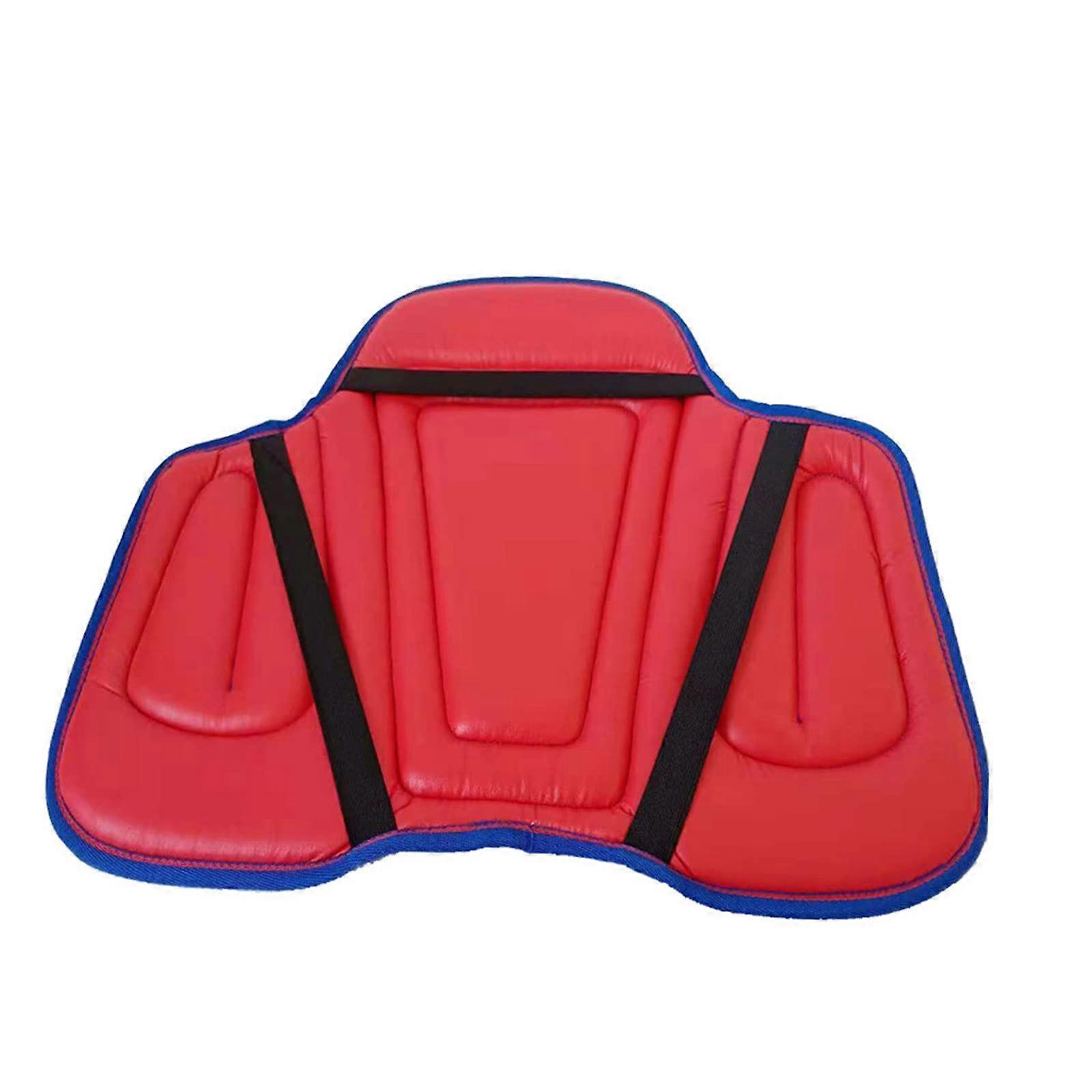 Soft Riding Saddle Pad Leather Riding Seat Saddle Pad Wearresistant Shockproof Pads with Memory Foam Filling for Riding Equipment (Red)