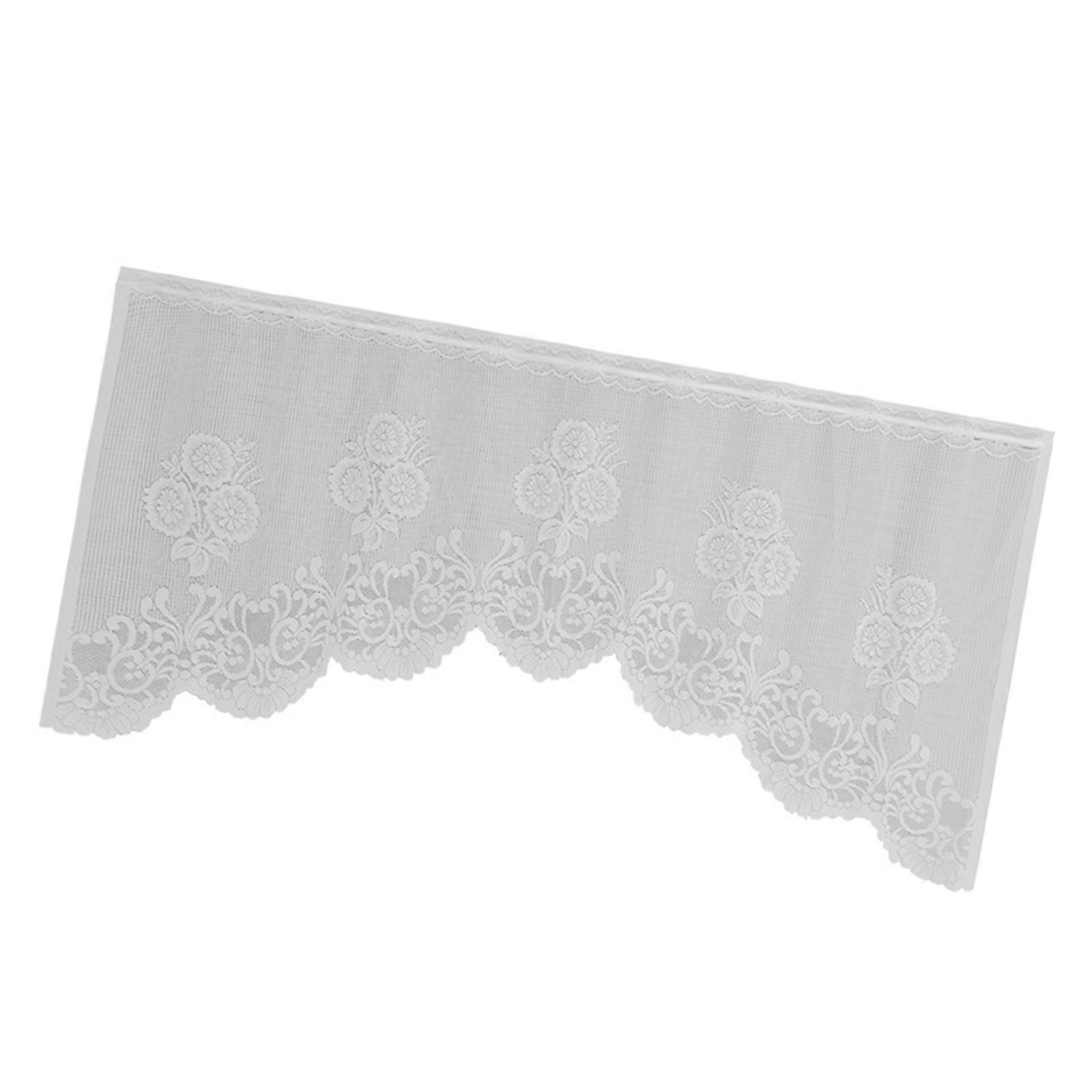 Privacy Sheer Curtain for Kitchen Window Soft Diffusions Control Machine Washable Lace Home Accent Multicolor