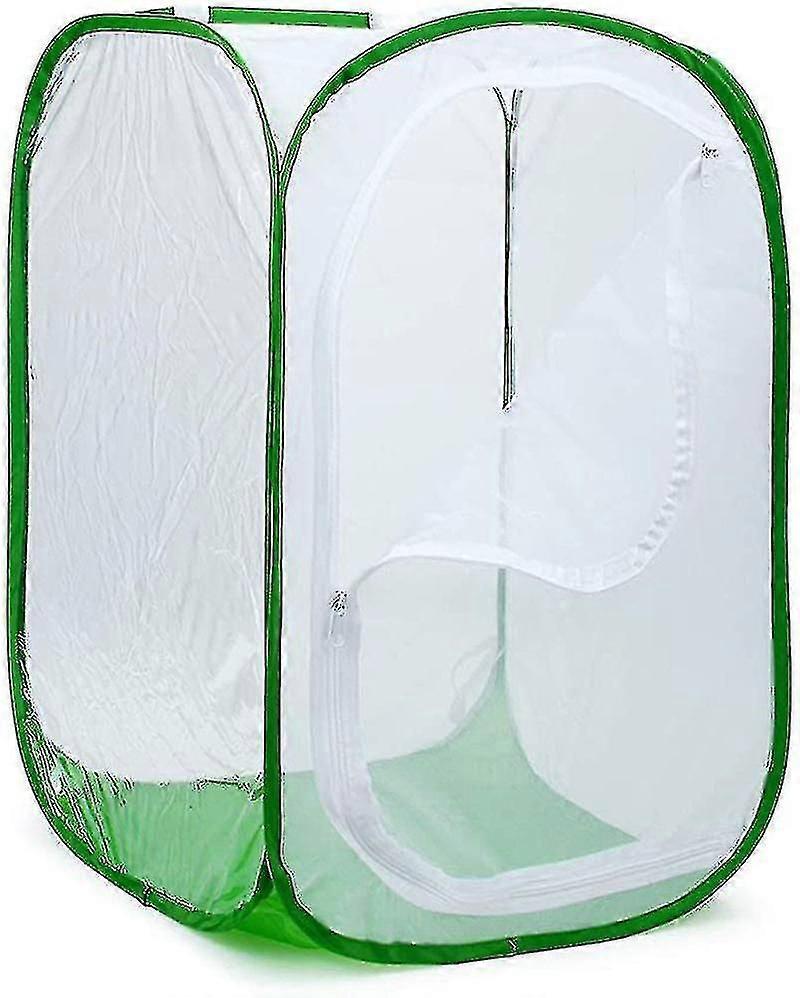 Butterfly net cage for foldable large insect breeding habitat