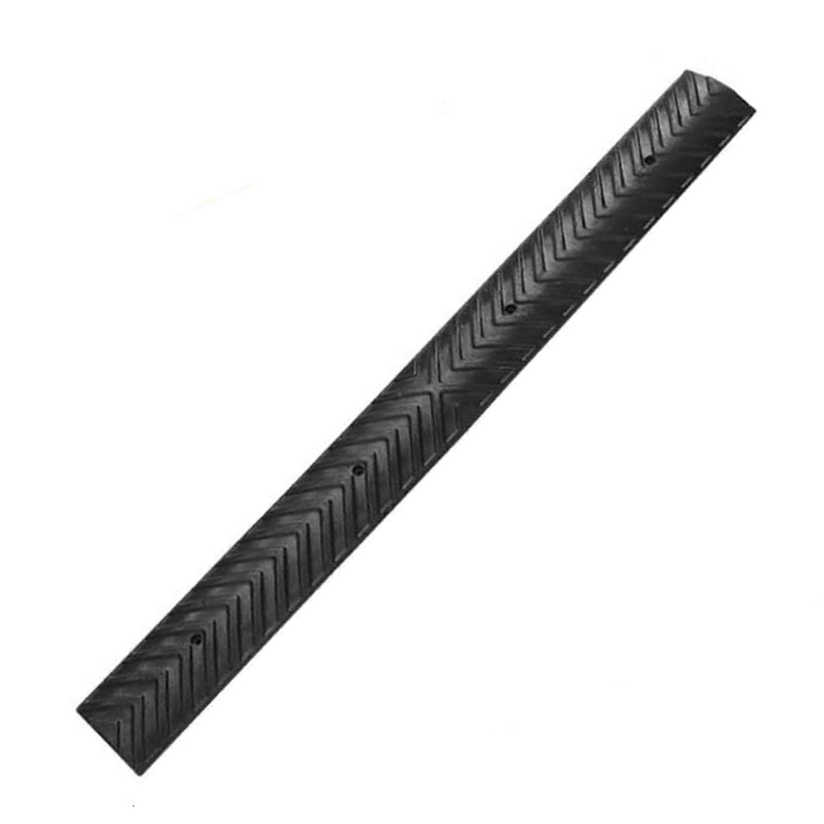 Miniature Modular Portable Rubber Street Ramps For Non-Motorized Vehicles Black 39.4 In X 3.9 In X 0.8 In