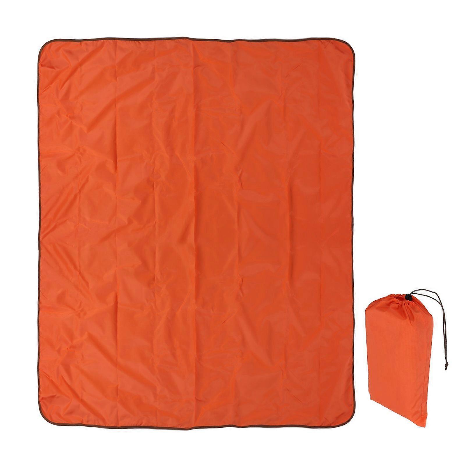 Windproof Waterproof Polyester Stadium Blanket Outdoor Camping Picnic Blanket Orange