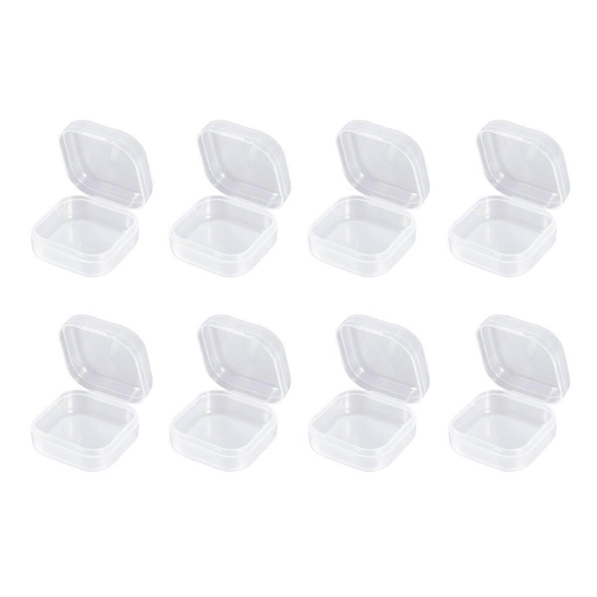 Plastic Storage Container Clear Rectangular Storage Organizer for Craft Small Items Transparent Multipurpose Box 30Pcs