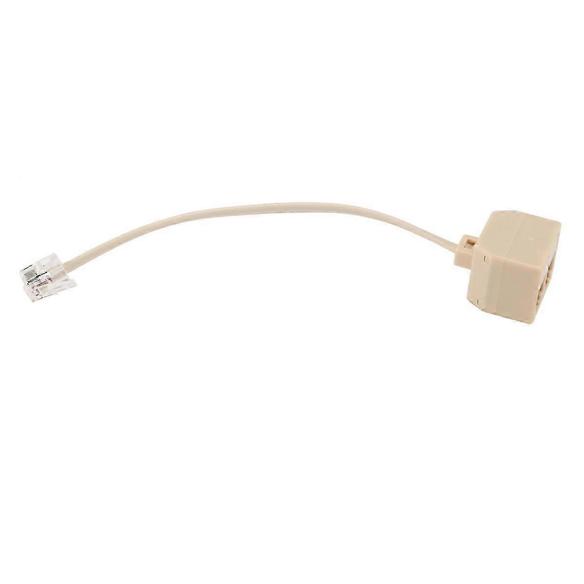 Dual RJ11 Female Jack Filter Splitter Adapter with RJ11 Male Line Connection