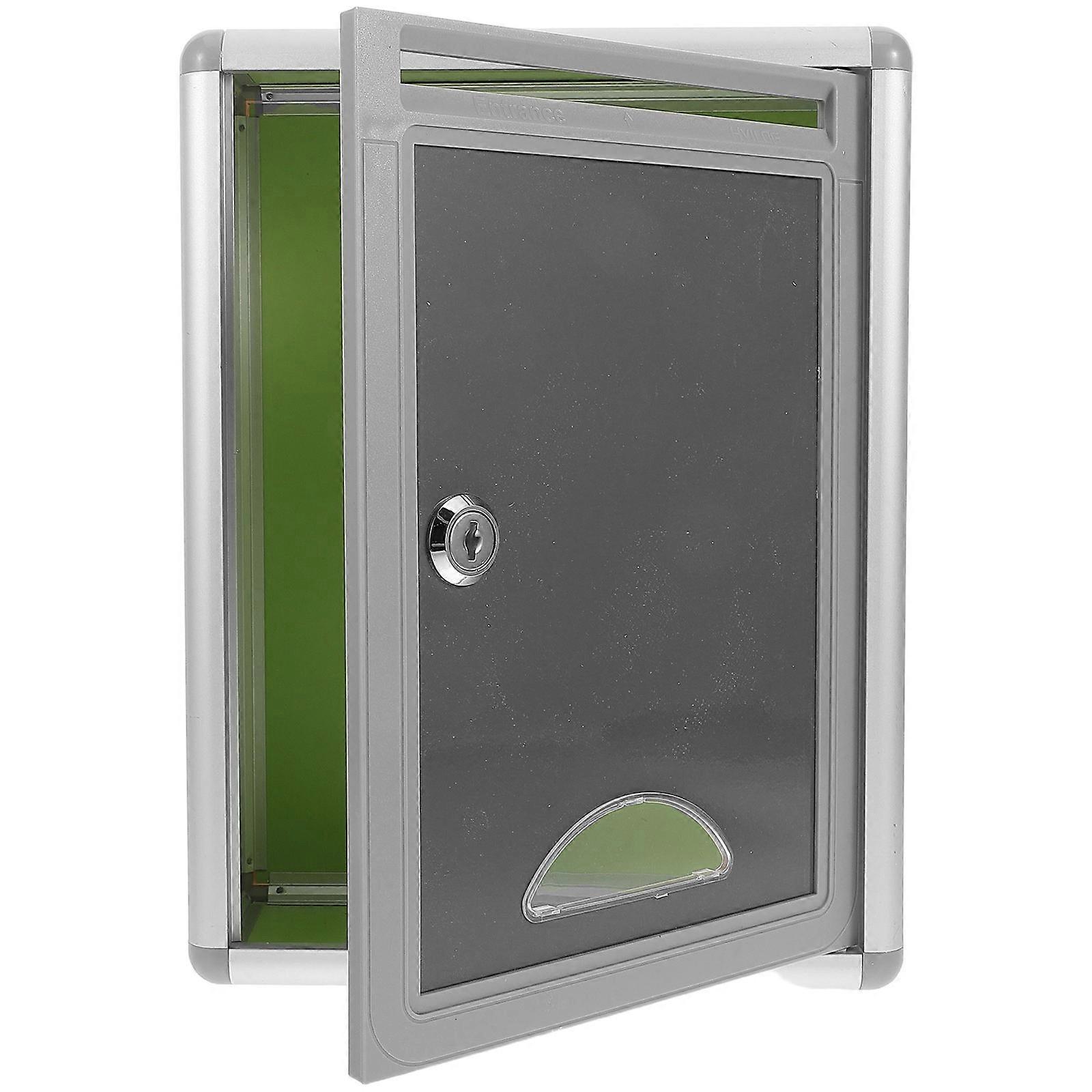 Wall Mounted Locking Mailbox Large Capacity Weather Resistant Outdoor Use Modern Design for Home Office
