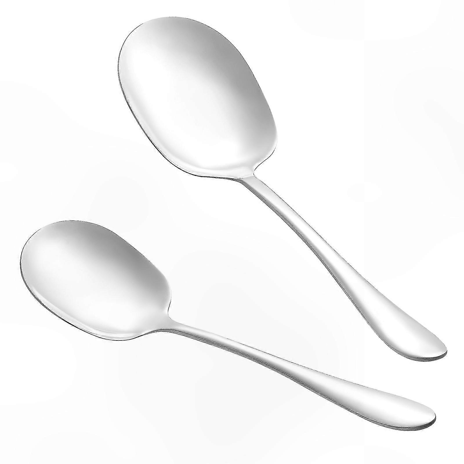 Large Polished Serving Spoons for Rice and Meals