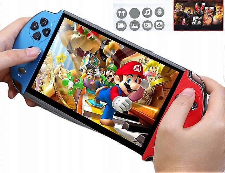 Portable multi-functional game console, X12, with 1000 games to play and capable of playing audio and video