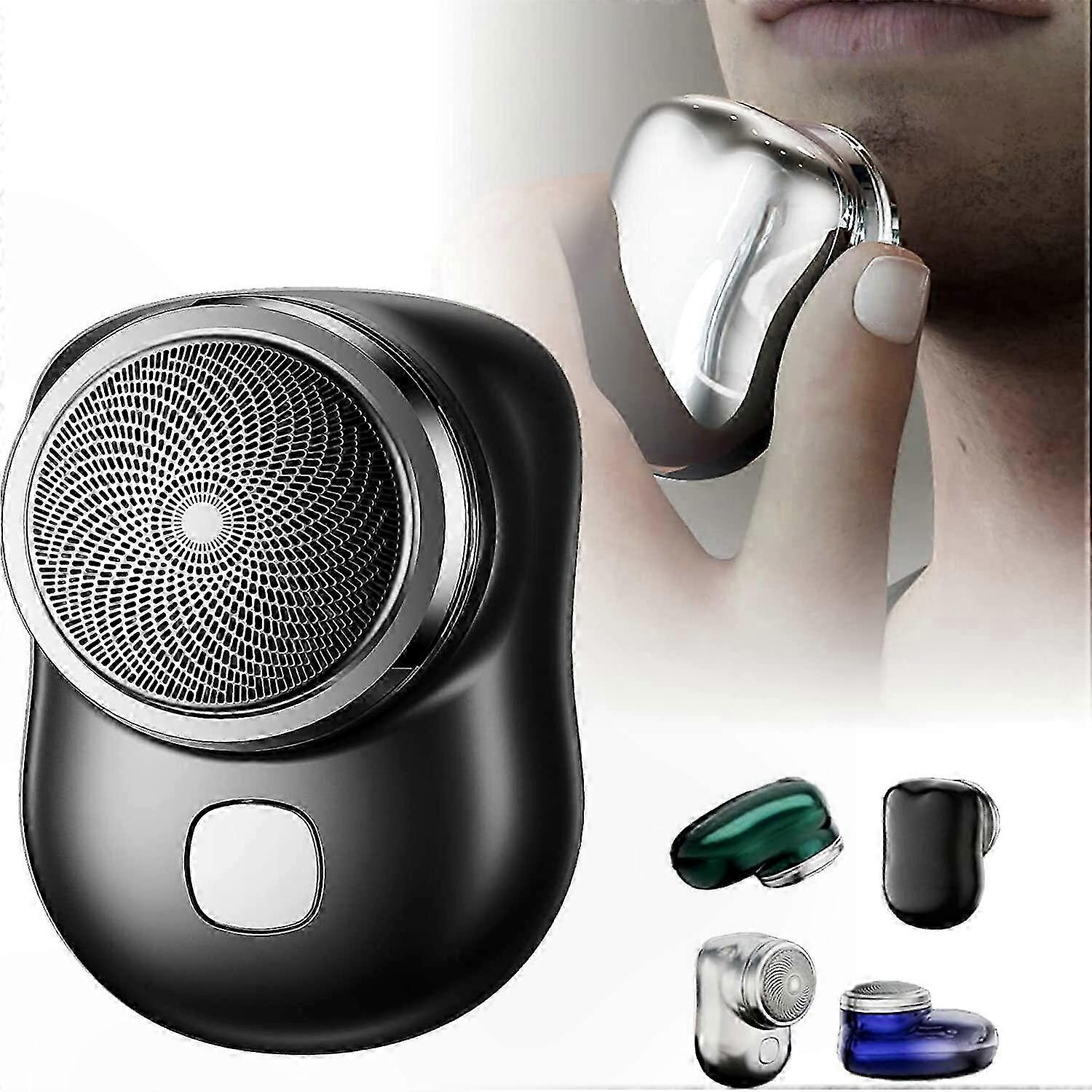 Compact USB Rechargeable Shaver for Men - Portable Wet and Dry Electric Razor with Easy Charging Function