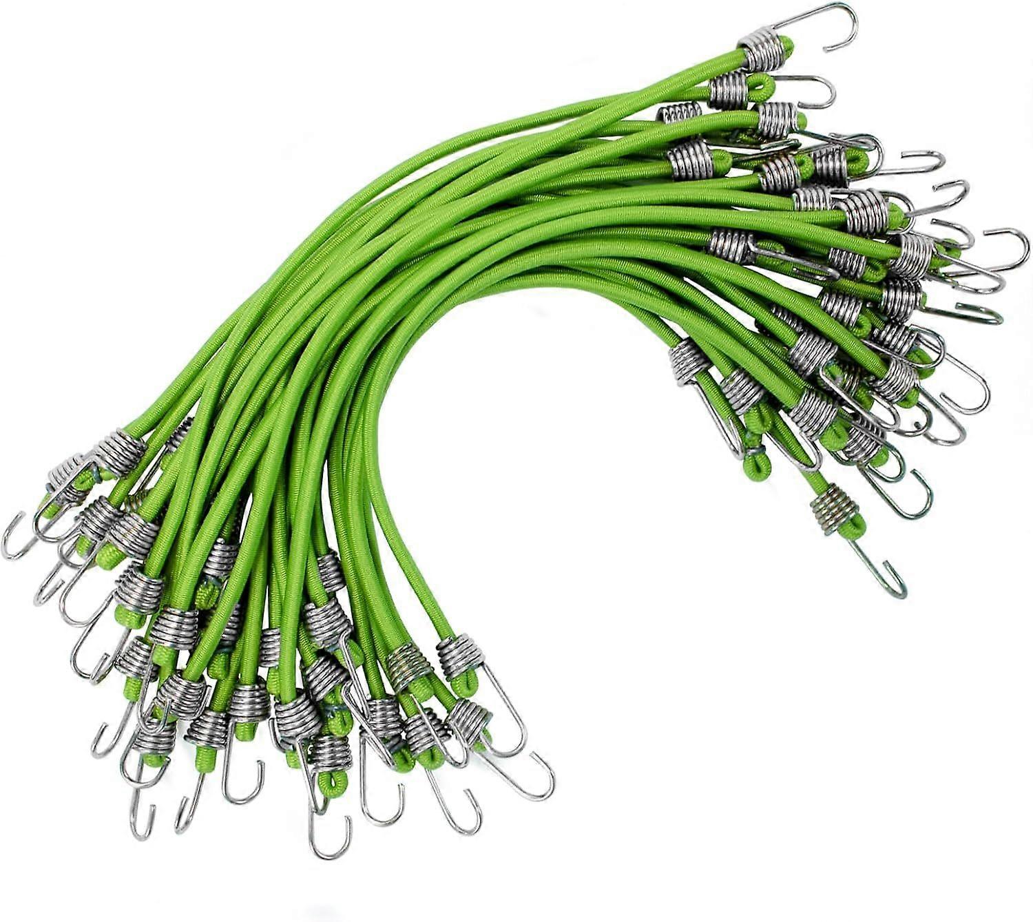 30 Pack Small Bungee Cords with Hooks, 10" Elastic Straps Bungee Cords for