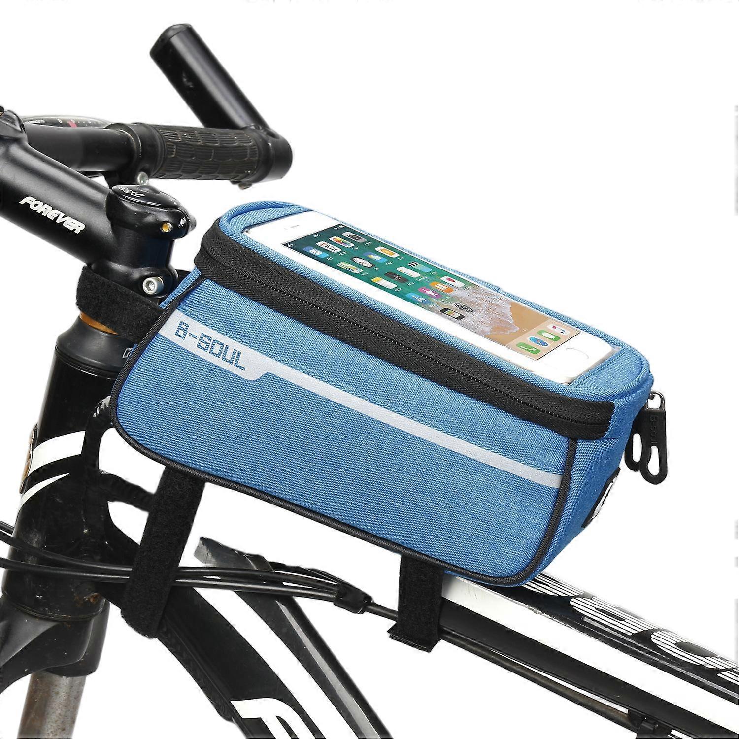 Fietstas, 1,5 liter, gemaakt van polyester, multifunctioneel met touchscreen-bediening