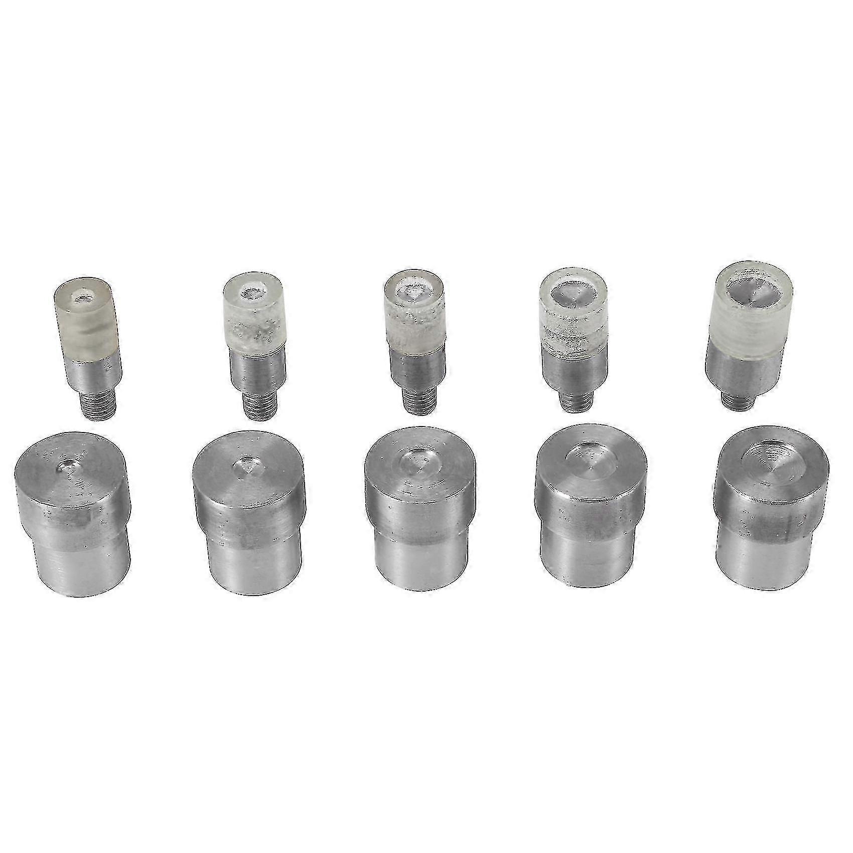 5 Sets Double Caps Rivets Dies(5mm/6mm/8mm/10mm/12mm)