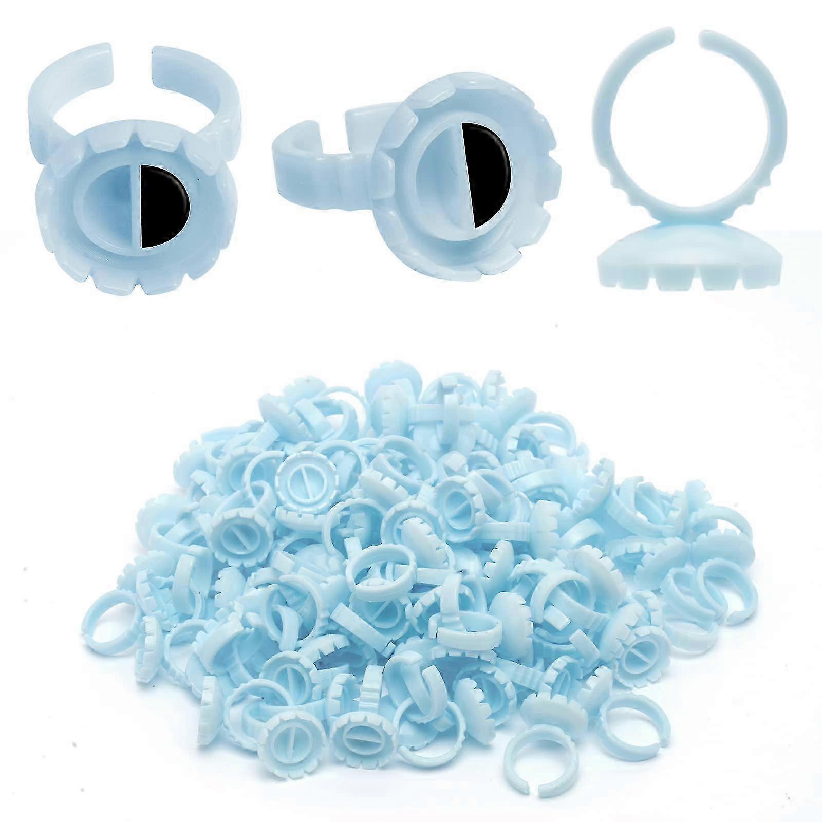100 PCS Lash Glue Holder, Lash Glue Rings, Lash Extension Volume La...