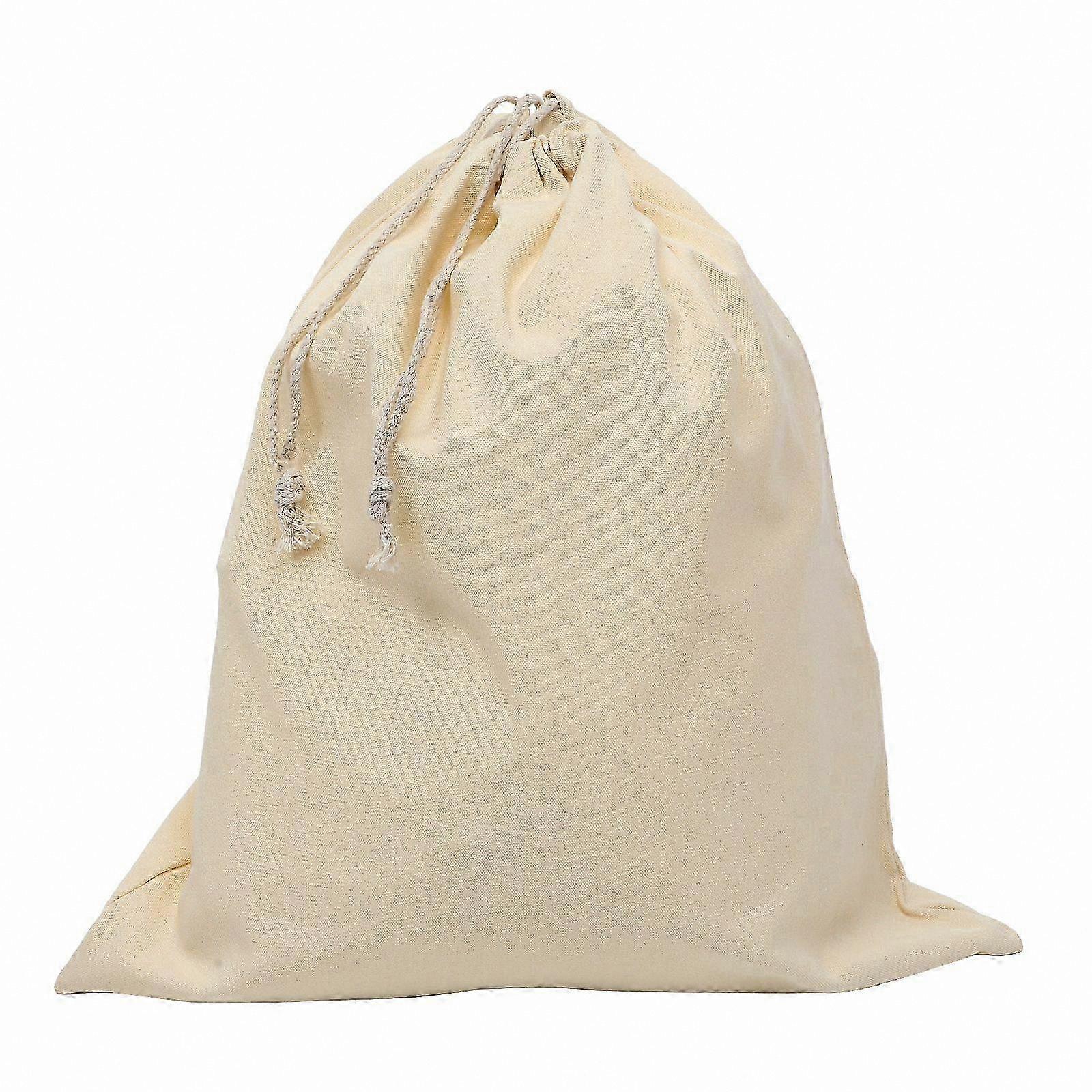 Travel Laundry Bag with Drawstring - Canvas Dirty Clothes Organizer for Hotel Use