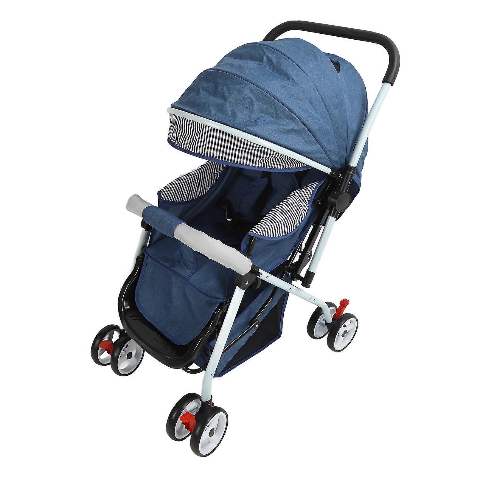 Baby Folding Stroller with Storage Basket Cup Holder & Sunshade