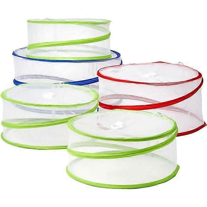 5 Pop-Up Mesh Food Cover, Foldable Food Cover: 3 Sizes