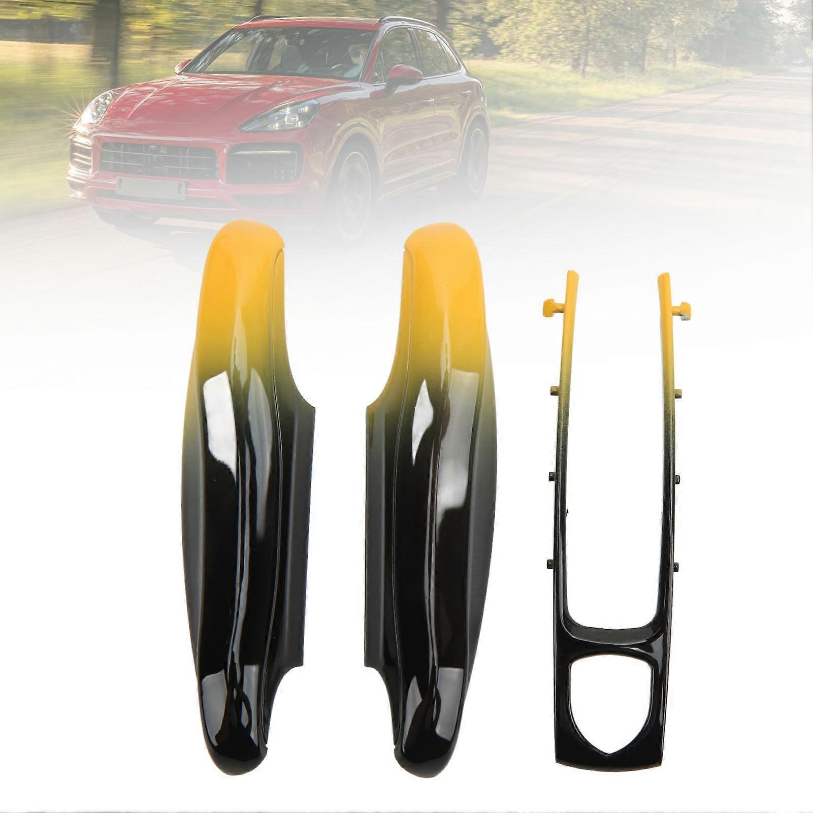 Key Fob Protective Cover Gradient Color Remote Key Trim Replacement for Cayenne Panamera 911 Taycan Yellow Black 