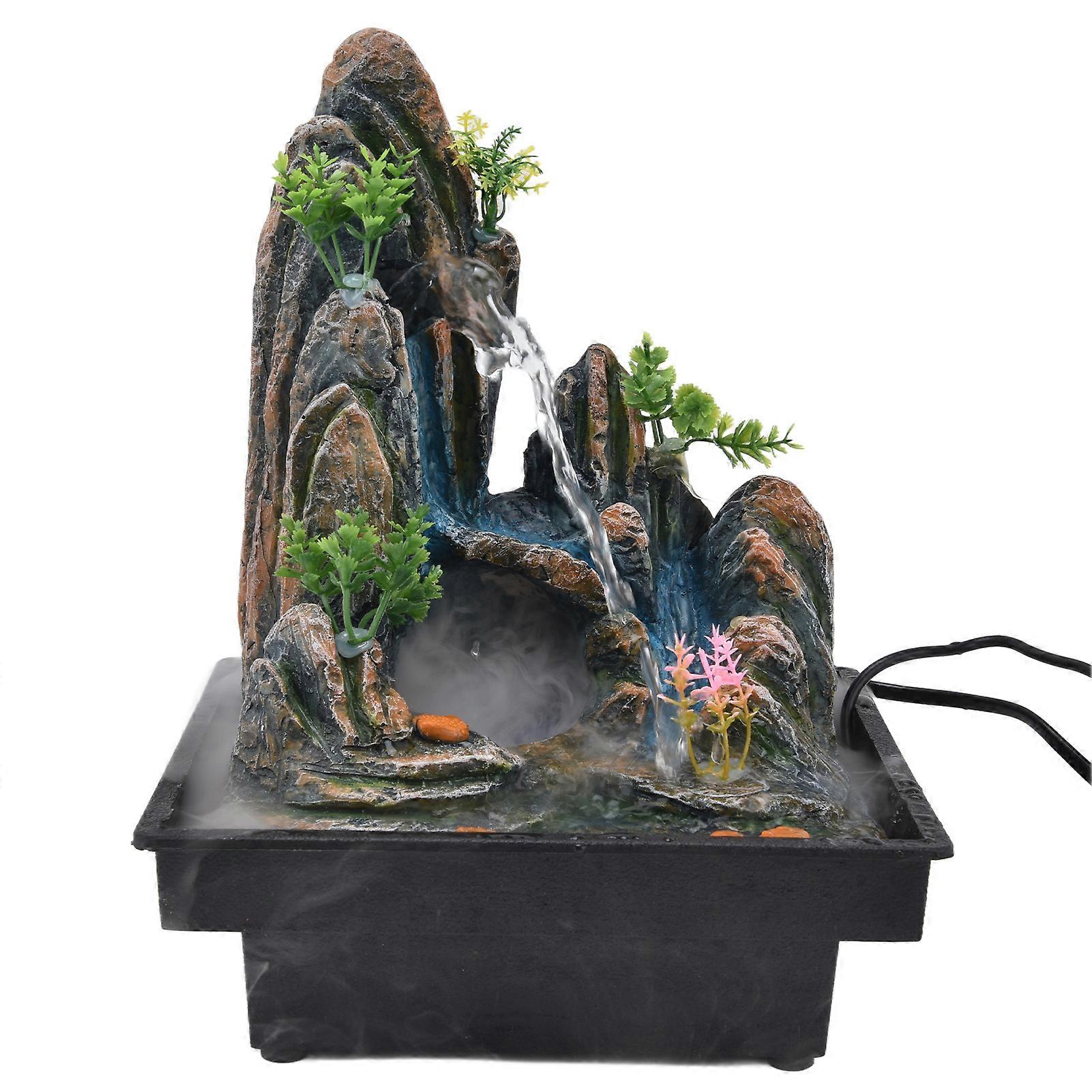 Rockery Stream Tabletop Fountain with Atomizer Pump 220V EU Plug