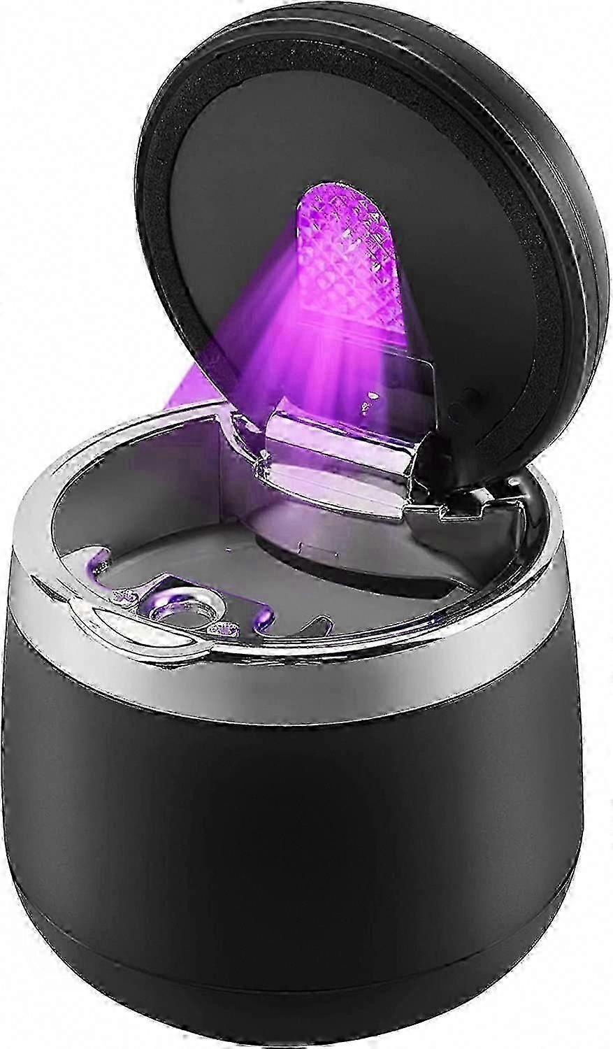 Portable Car Ashtray with LED Light and Lid for Car, Auto Vehicle LED Ashtray