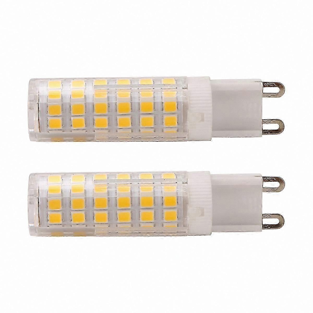 2-Pack G9 LED Bulbs, 7W/550LM, Halogen Equivalent, Warm White 3000K, 360 Beam Angle, Energy Saving Light Bulbs for Home and Office Use