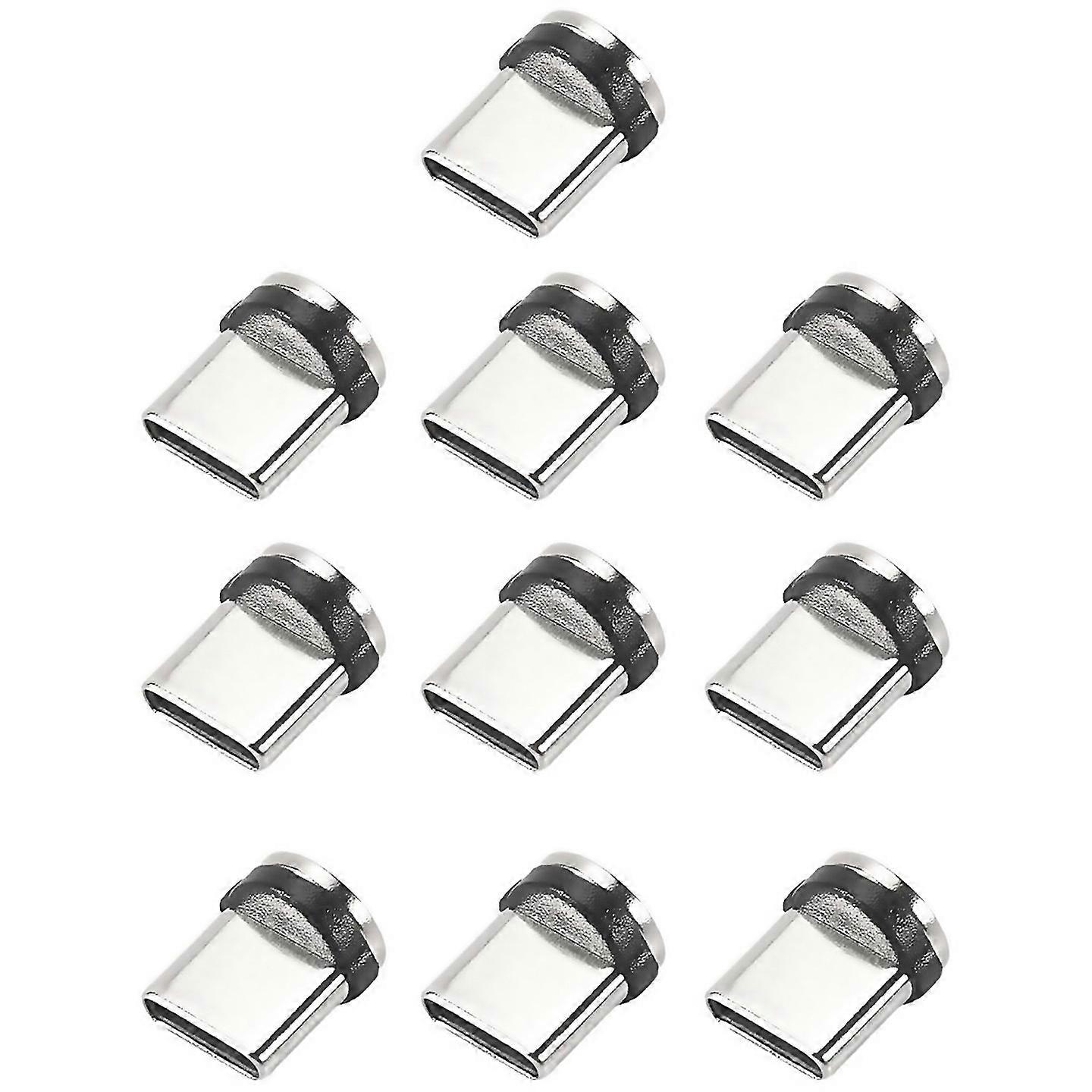 For 10pc Round Magnetic Cable Plug 8 Pin Typec Plugs