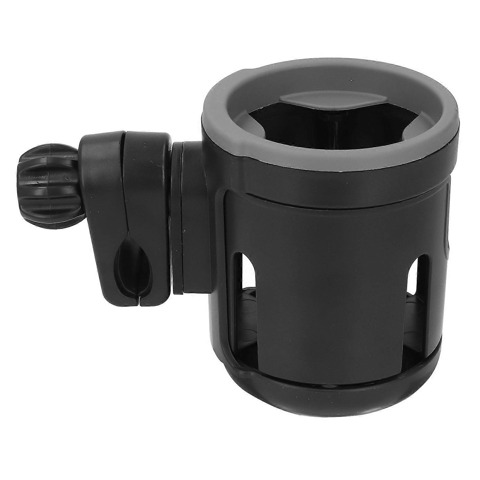 2 in 1 Stroller Cup Holder Foldable Anti Slip 360 Deg Adjustable Double Bottle Holder for Treadmill Bike