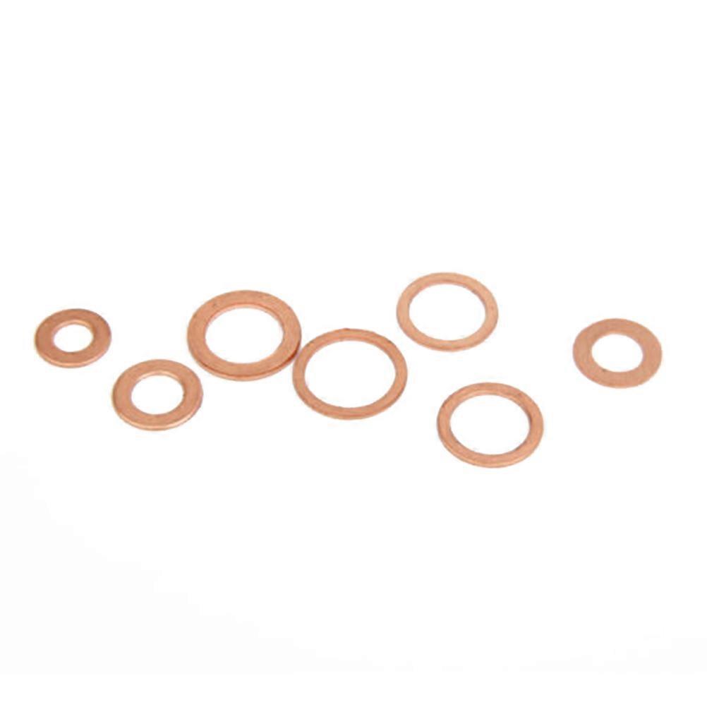 Sealing Gasket Fastener Copper Washer Set for Mechanics and Engineers Chocolate Tone with Thermal Conductivity Function 300Pcs