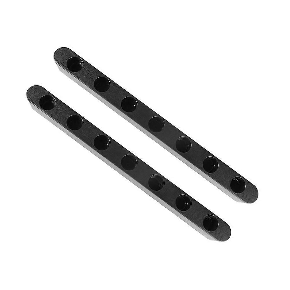 Black Candle Holder Decorative Rectangular Desktop Candle Stand Plastic Holds Candles 2Pcs