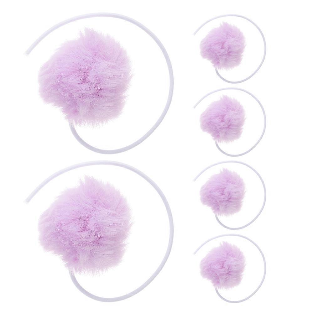 Cat Toy Plush Hanging Ball for Chase Exercise 12Pcs Violet Cat Play Set