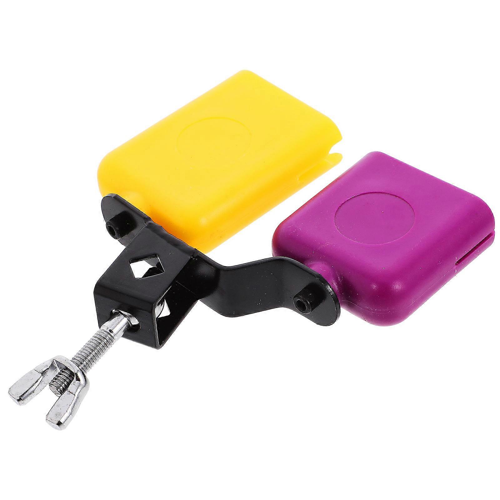 Wooden Fish Drum Set Cowbell Accessory for Playing with High Low Tone