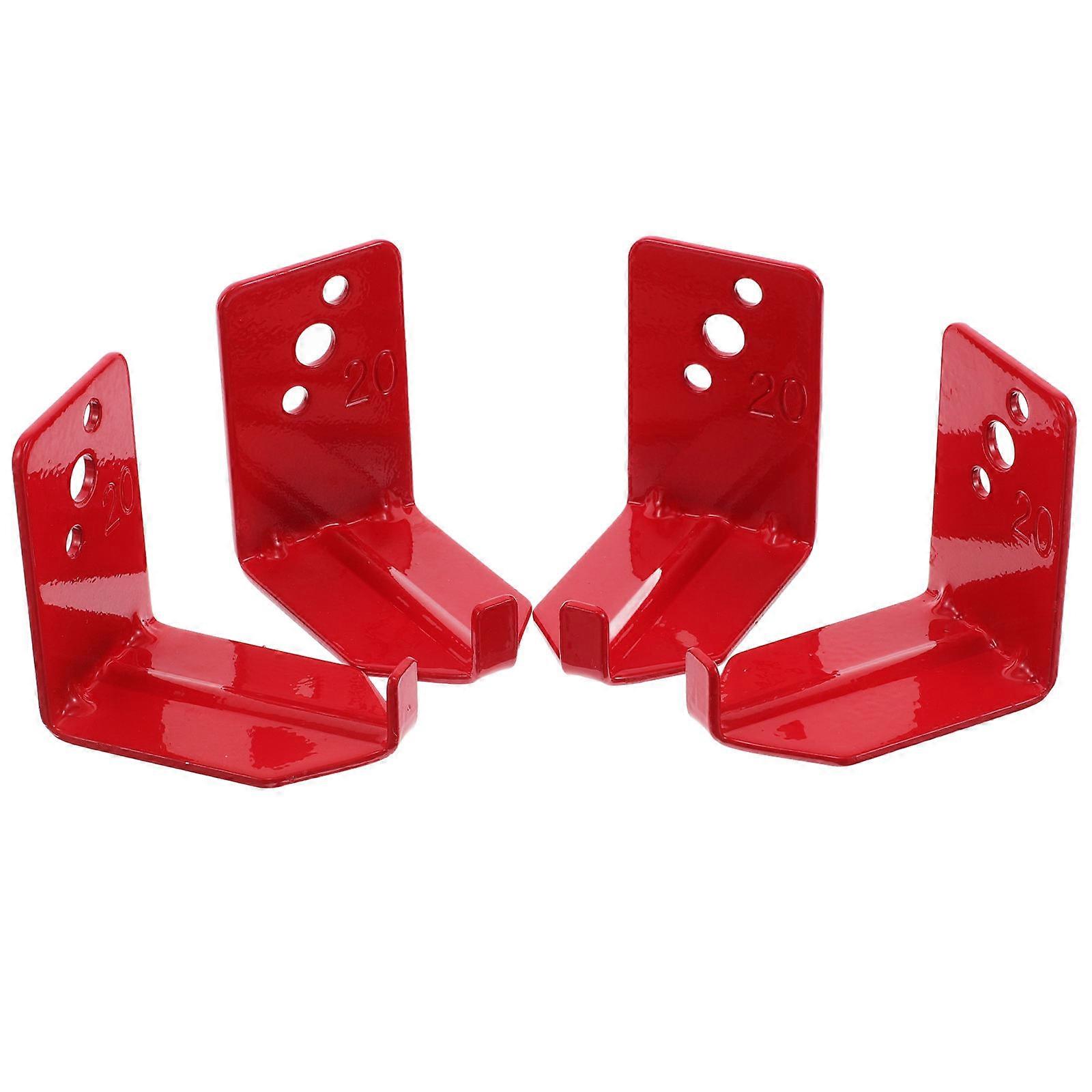 Fire Extinguisher Mount L Shape Emergency Situations Iron Red Fire Extinguisher Holding 1 Set