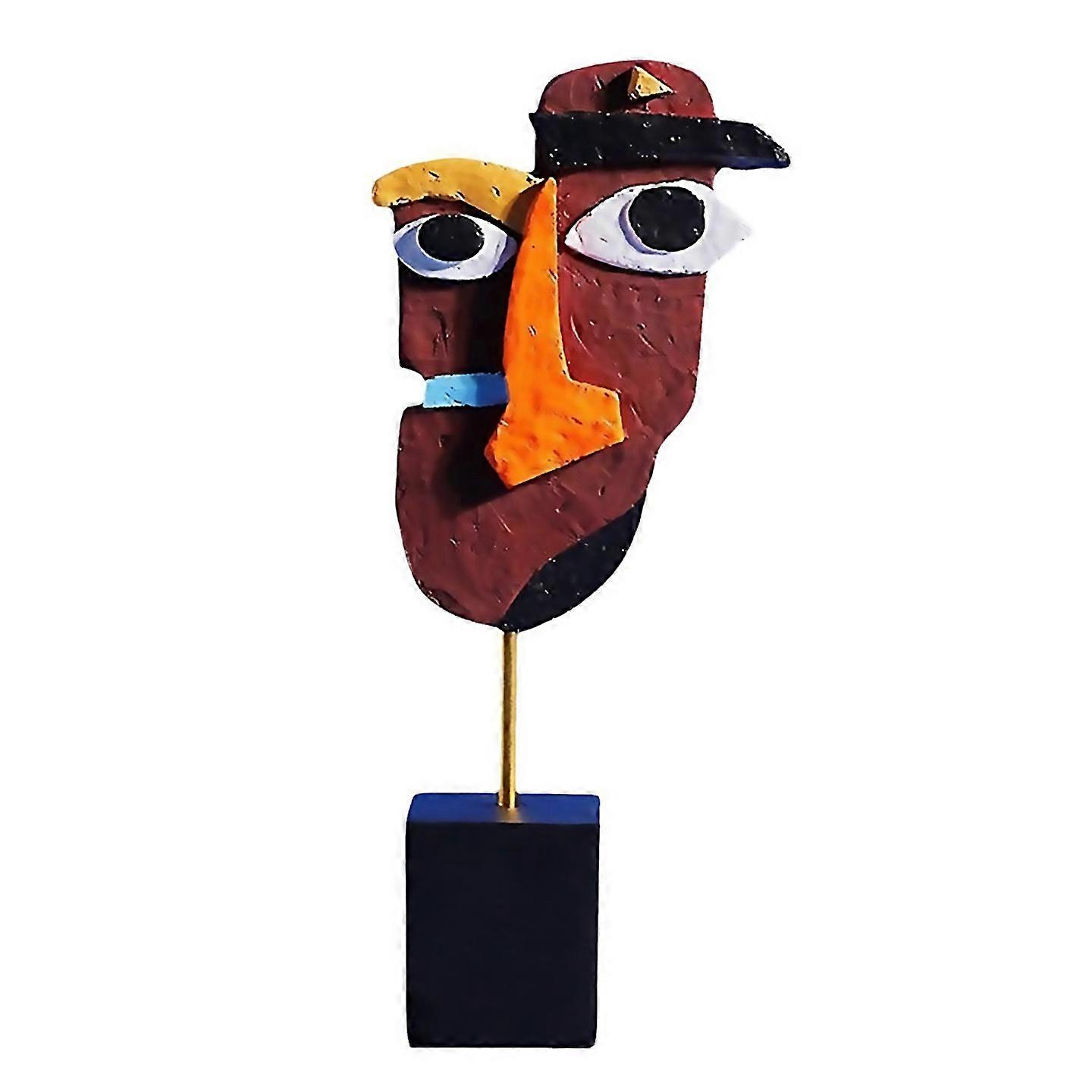 For Modern Abstract Mask Sculpture Home Statue Resin Figure Ornamentsc