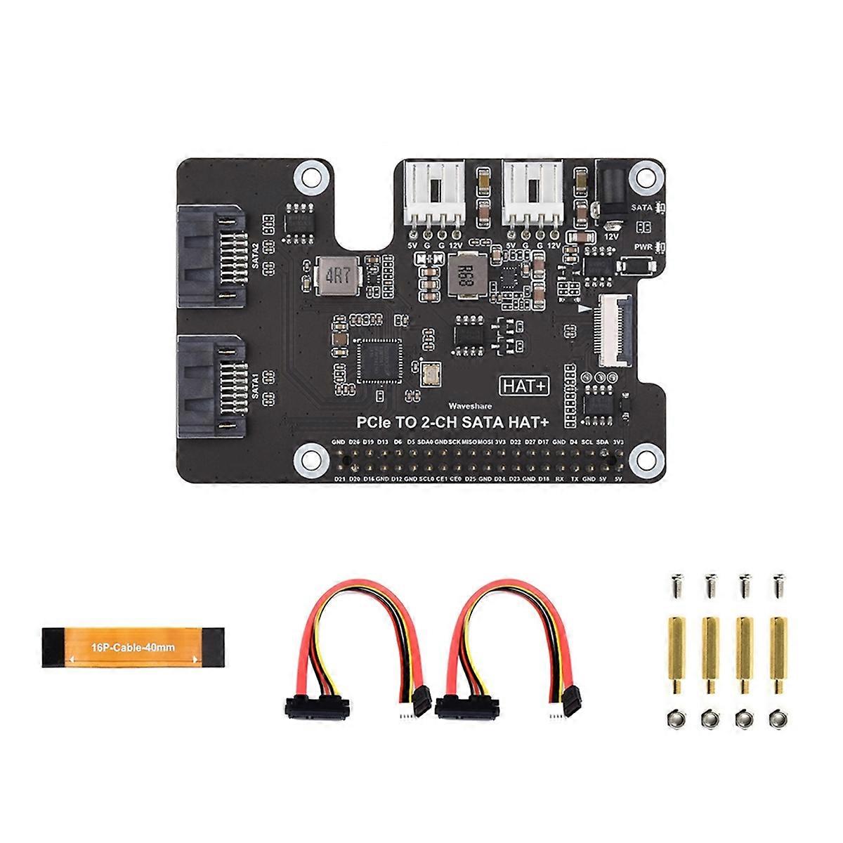 For 5 PCIe to Expansion Board PCIe to 2-Channel HAT with EEPROM for DIY Projects and Servers