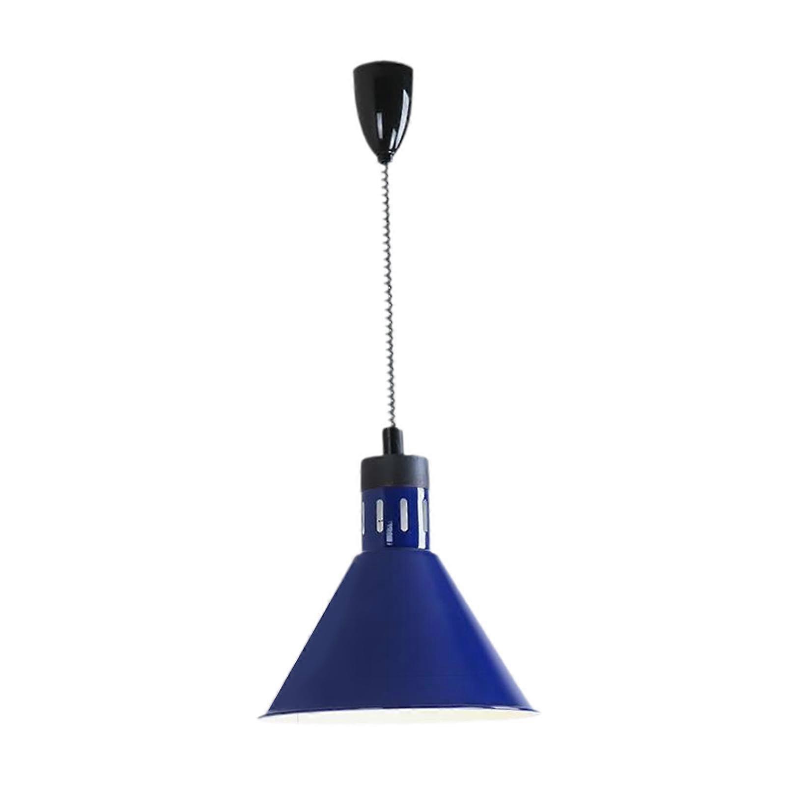 Hanging Retractable Heat Lamp 275W E27 Buffet Warming Lamp for Restaurants, Blue Food Warmer with Adjustable Height