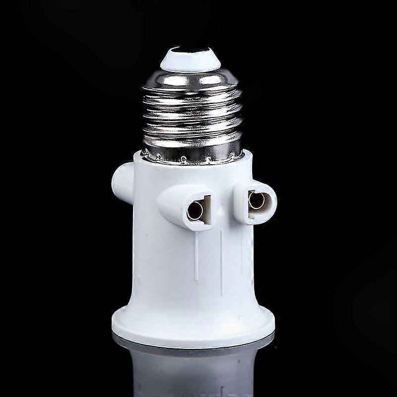E27 Bulb Adapter with EU Plug, AC100-240V Lamp Holder Base Socket Conversion
