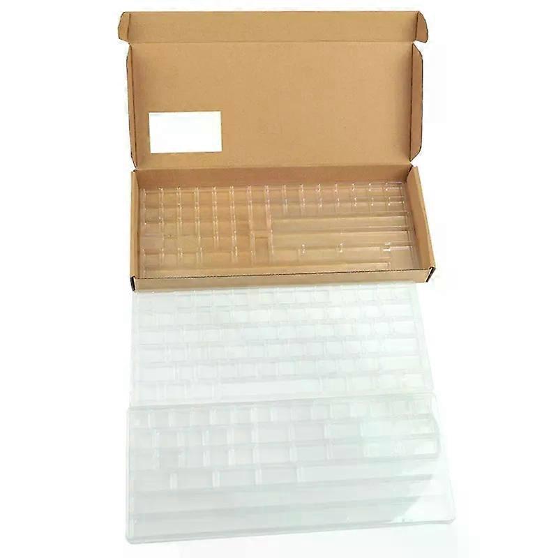 Transparent Mechanical Keyboard Keycaps Holder Box Dustproof Box 3 Layers for 190 Keys